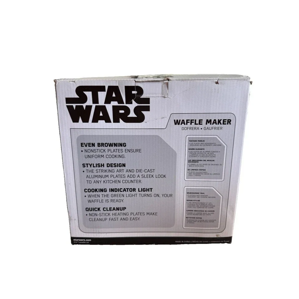 Uncanny Brands Mandalorian Waffle Maker Bounty Hunter & Baby Yoda Waffles 2 Mini